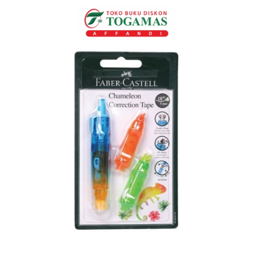 

CORRECTION TAPE CHAMELEON + 2 REFIL BAR BLUE 163351R FABER CASTEL