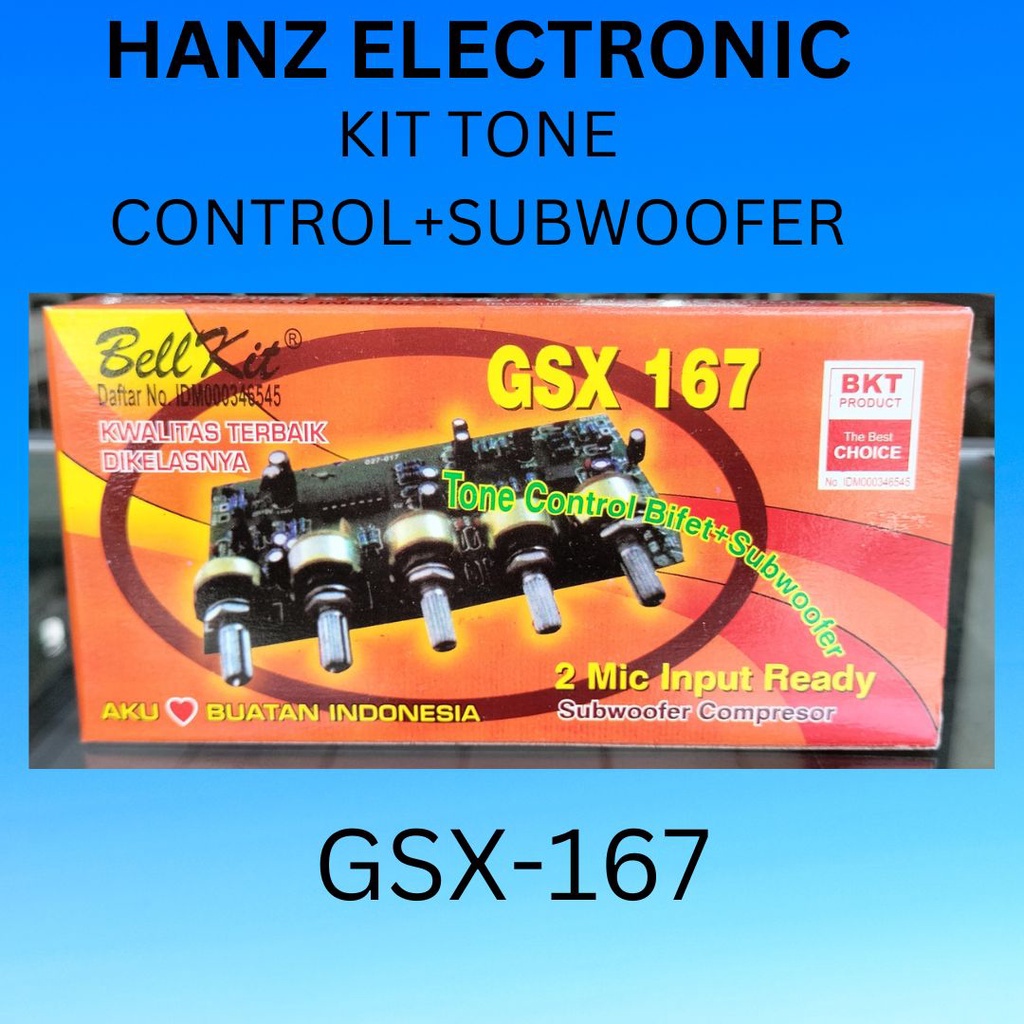 HANZ ELEKTRONIK KI004 KIT TONE CONTROL + SUBWOOFER GSX167 BELL- KIT TONE CONTROL GSX167