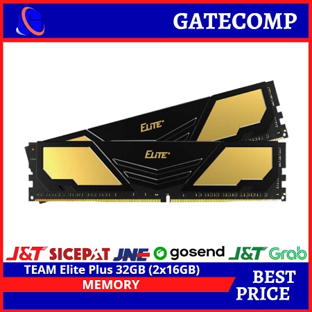 Memory TEAM Elite Plus 32GB (2x16GB) DDR4 3200Mhz (Resmi,Grs Lifetime)