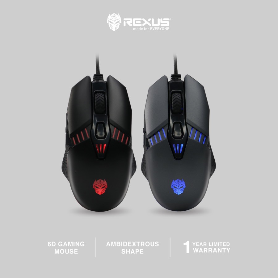 Mouse gaming rexus wired usb 2.0 7200dpi optical 6d rgb 125hz xierra rxm-g20 g-20