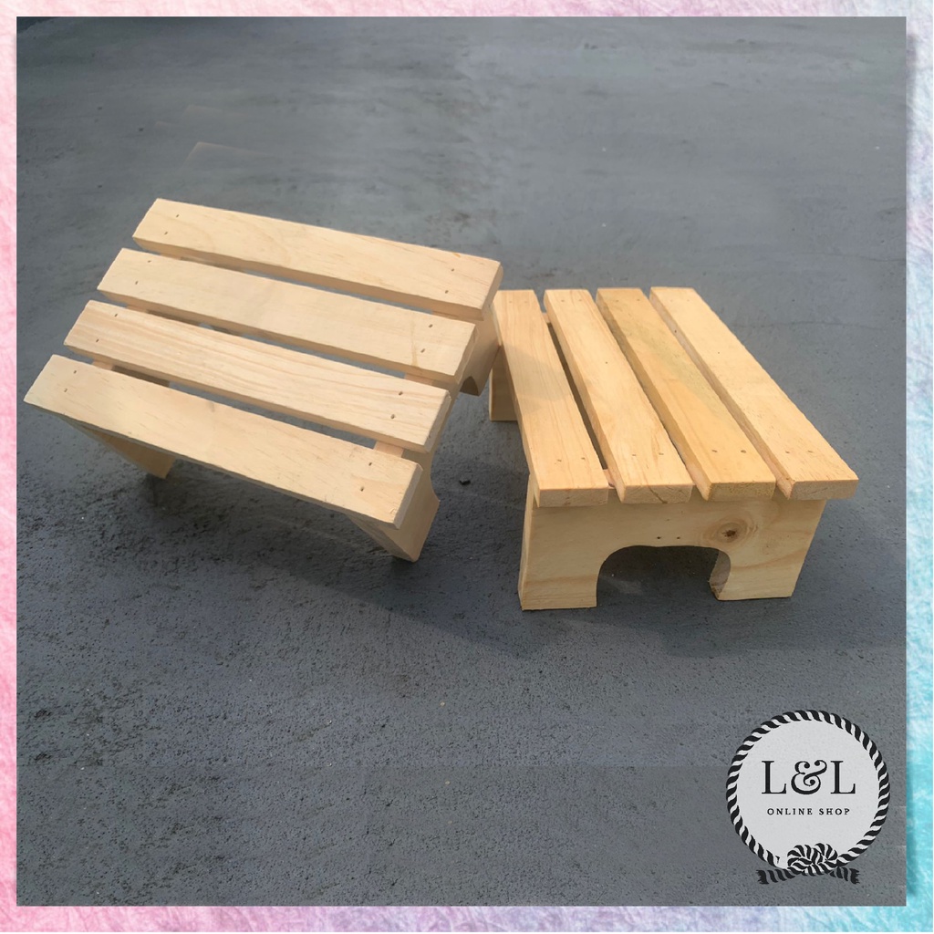 Kursi Kayu Jongkok Bangku Kayu  Pinus Premium Kursi Duduk Pendek Dingklik KayuKursi Wc Jongkok