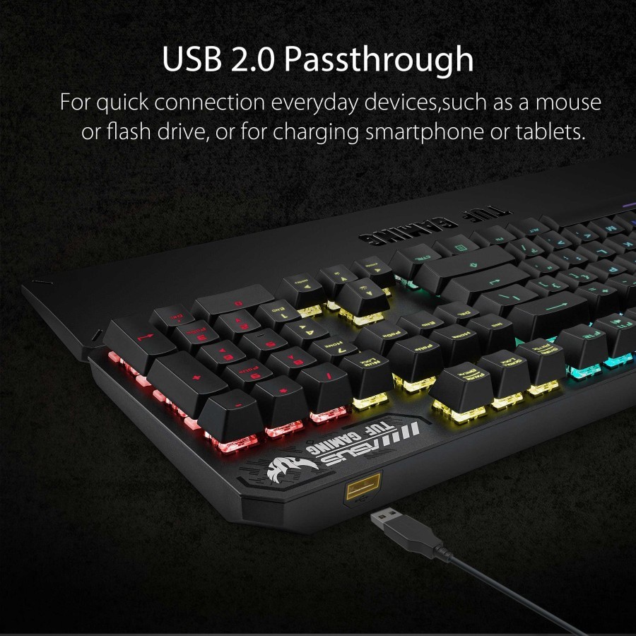 KEYBOARD ASUS TUF GAMING K3 (BLUE Switch) | RGB Mechanical Gaming