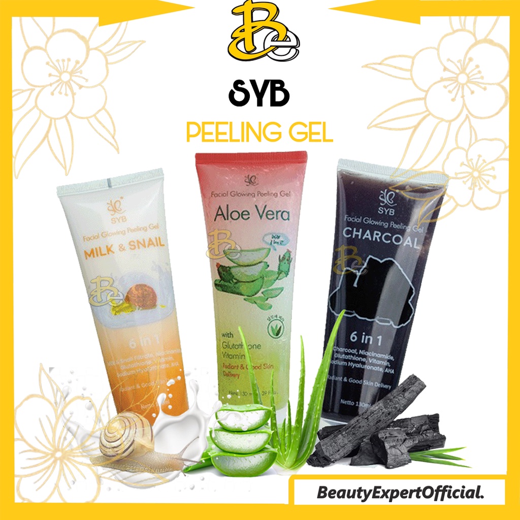 ⭐️ Beauty Expert ⭐️ SYB PEELING GEL ALOE VERA CHARCOAL MILK N SNAIL FACIAL GLOWING GLOW PEELING GEL MUKA SYB SBY EXFO GEL SYB PERONTOK DAKI FACIAL GLOWING PEELING GEL SYB MURAH BPOM EXFOLIATING FEELING GEL PEELING GEL ALOEVERA