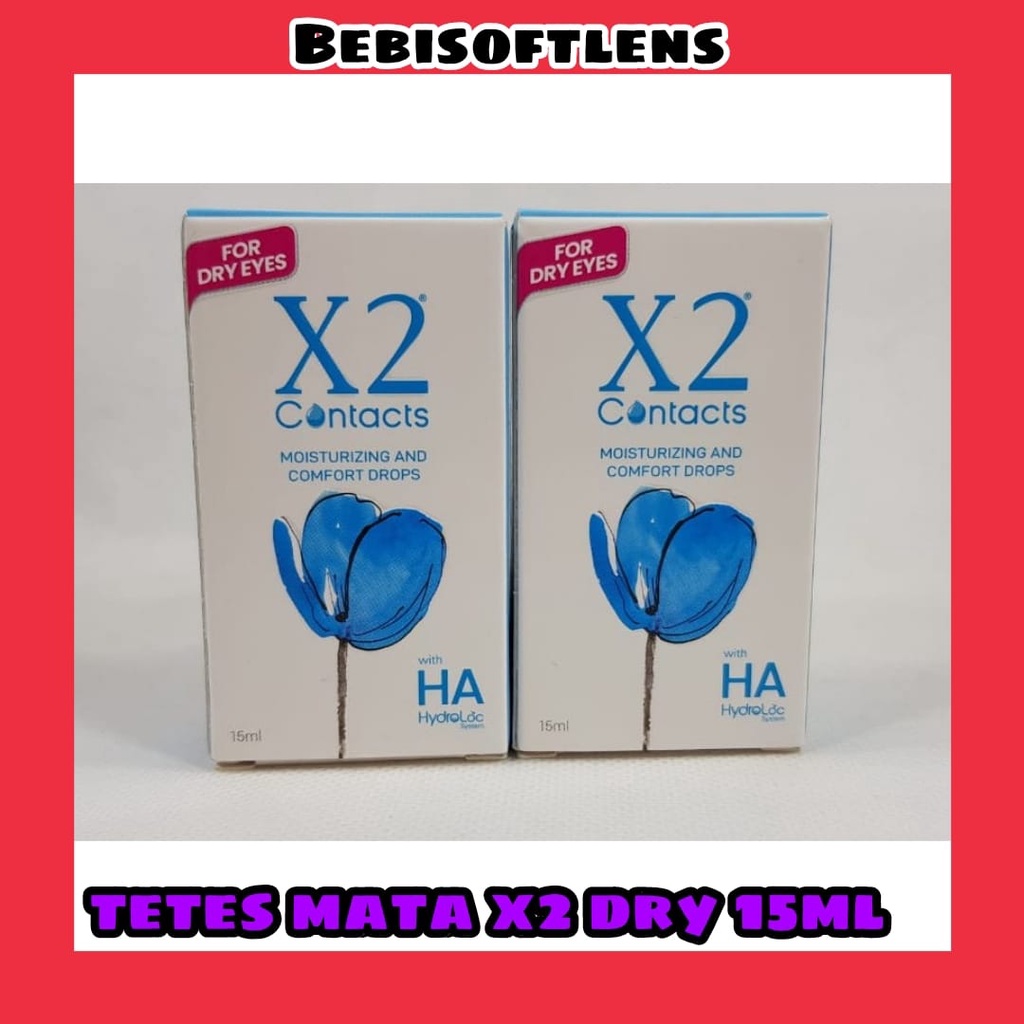 Tetes Mata X2 Contact For DRY EYES 15mL Moisturizing Comfort HA Hydroloc System Dry eye