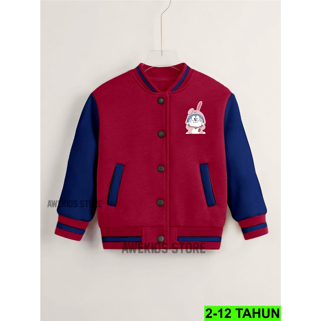 JAKET BASEBALL ANAK UMUR 2 - 12 TAHUN JACKET ANAK LAKI LAKI PEREMPUAN DORAEMON