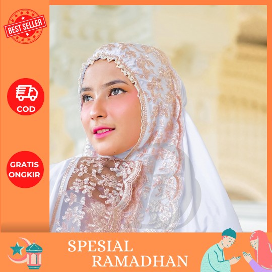 Jennabia - Mukena Dewasa Katun Premium Bordir Cantik Kirania Mewah Terbaru Murah Mukenah Dewasa Terb