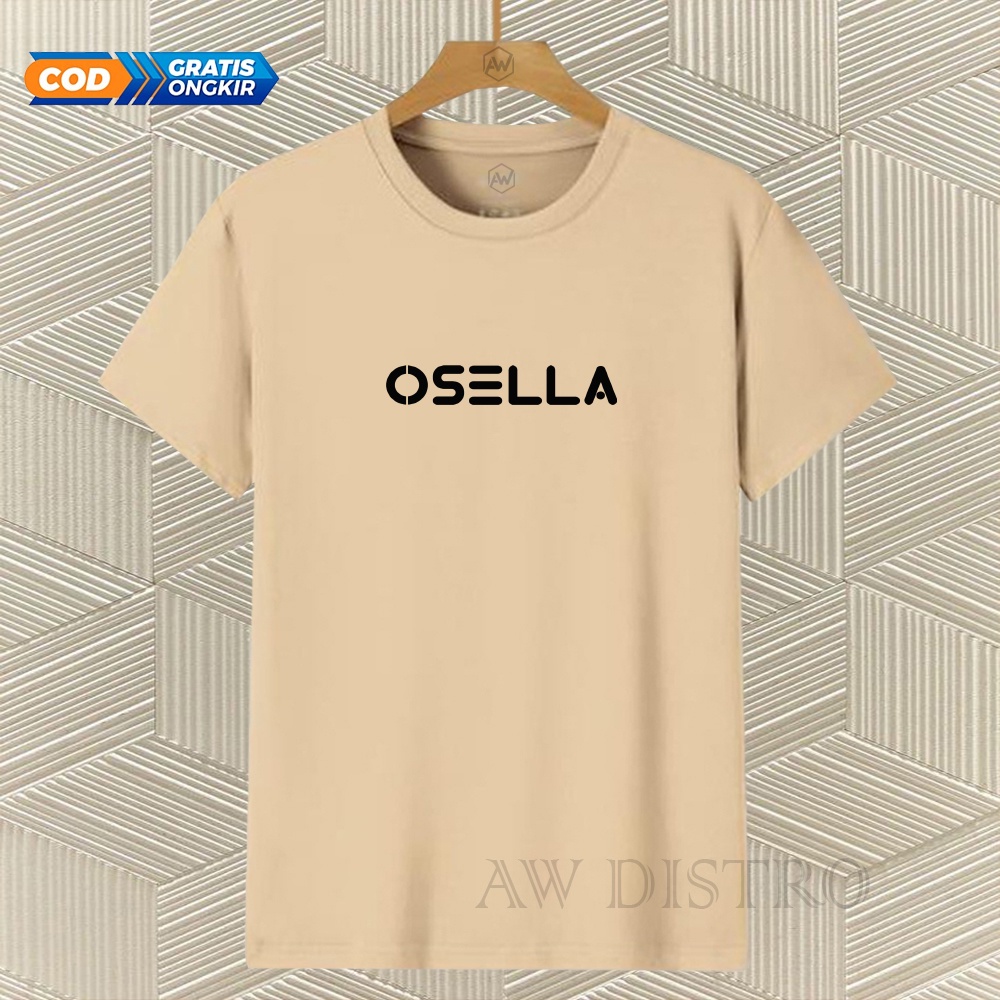 COD Baju Kaos Distro Osel Tex Hitam Premium Quality Lengan Pendek