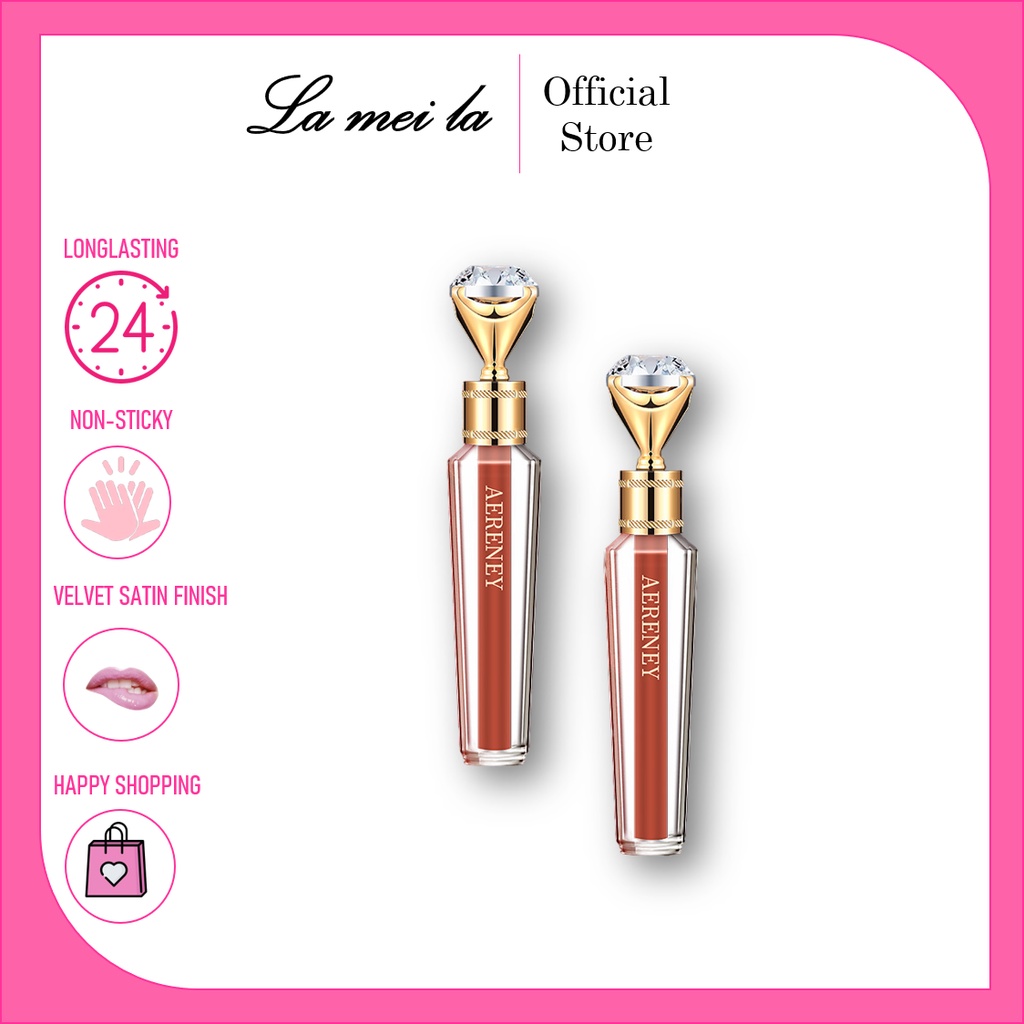 LAMEILA Lip Glaze Lipstik Pelembab Tahan Lama Lip Gloss Pewarna LM 1042