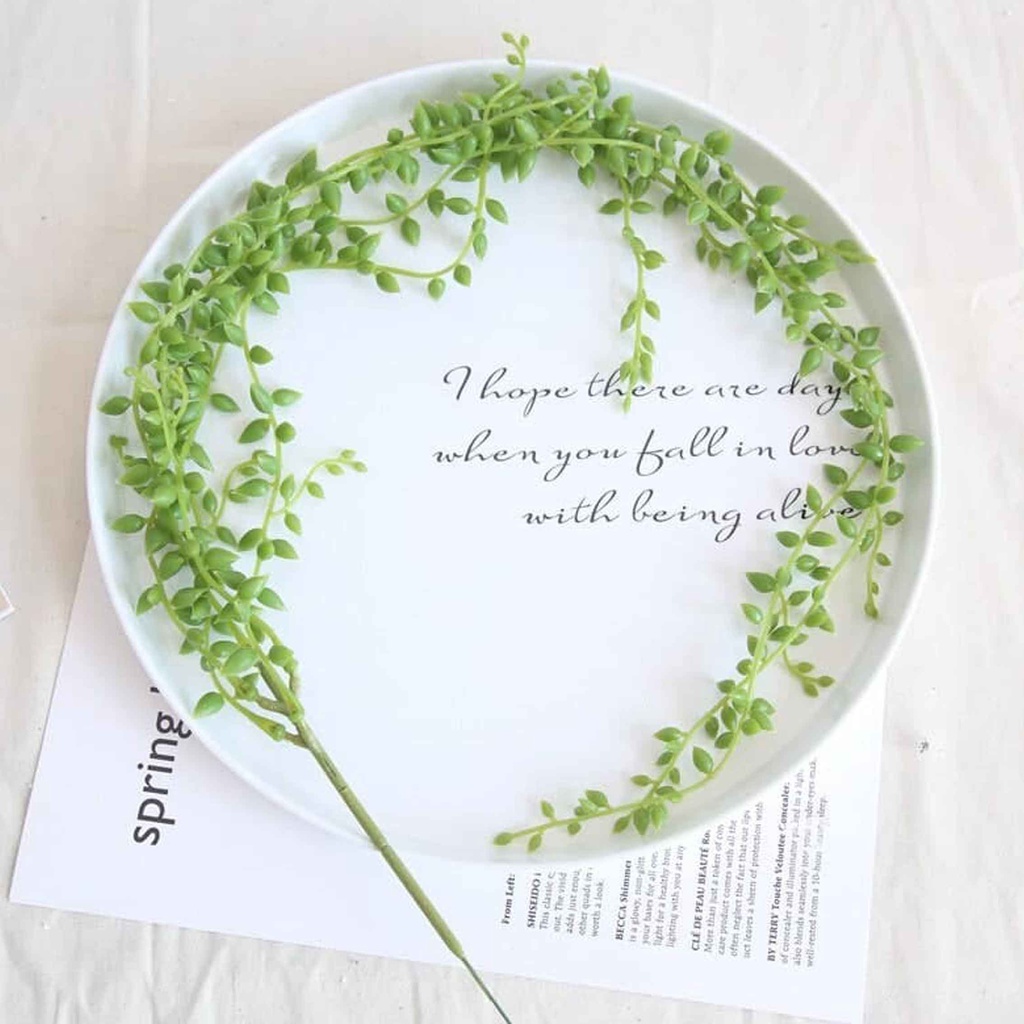 Love Tear* Daun Rambat* Motif Melinjo* Tanaman Hias Plastik