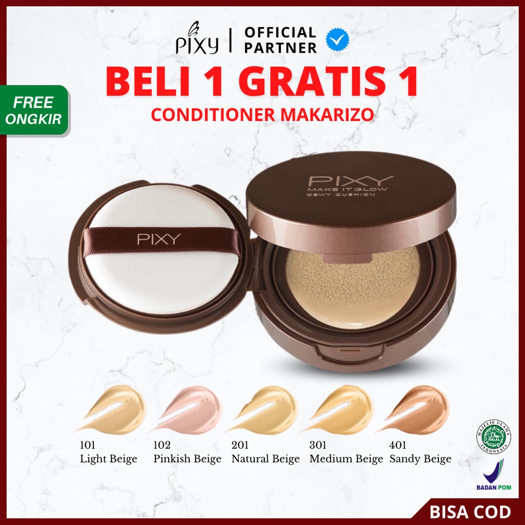 [ FREE GIFT ] PIXY Make It Glow Dewy Cushion 101 Light Beige