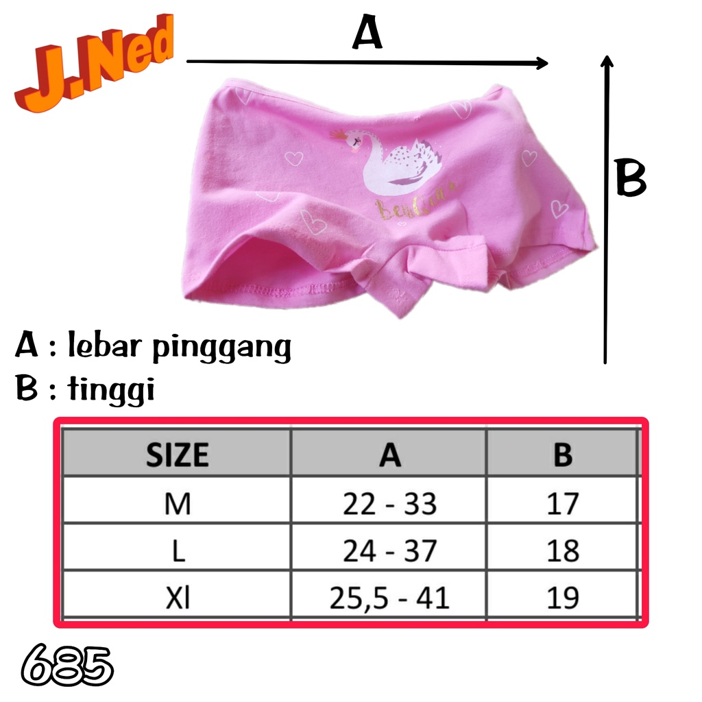 J685 CD BOXER ANAK WANITA SOREX BOXER ANAK PEREMPUAN SOREX