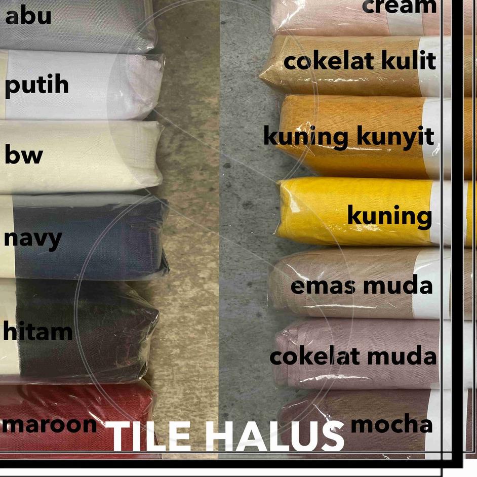 Terlaku... (per meter) KAIN TILE POLOS HALUS/SOFT TULLE