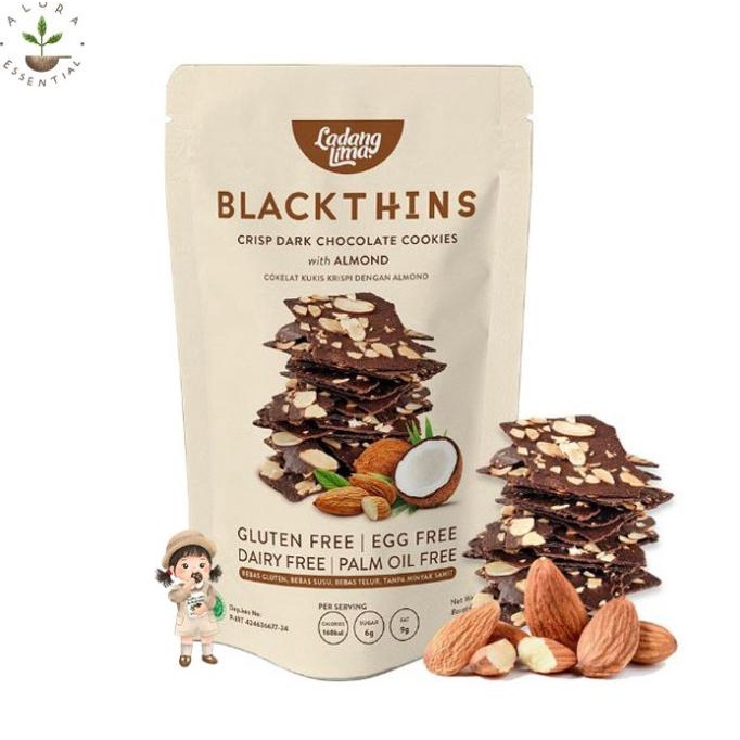 

Ladang Lima Blackthins Cookies 100Gr