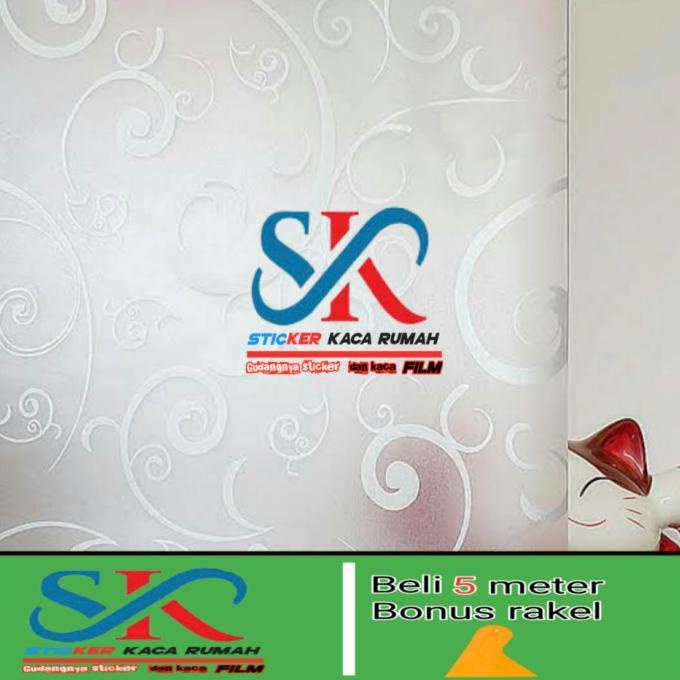sticker kaca film motif batik/ sticker sanblast motif