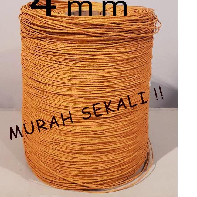 

PROMO⭐-tali kertas 4mm coklat paper rope samson kraft untuk industri paperbag pengrajin 45 rb per 100 meter
