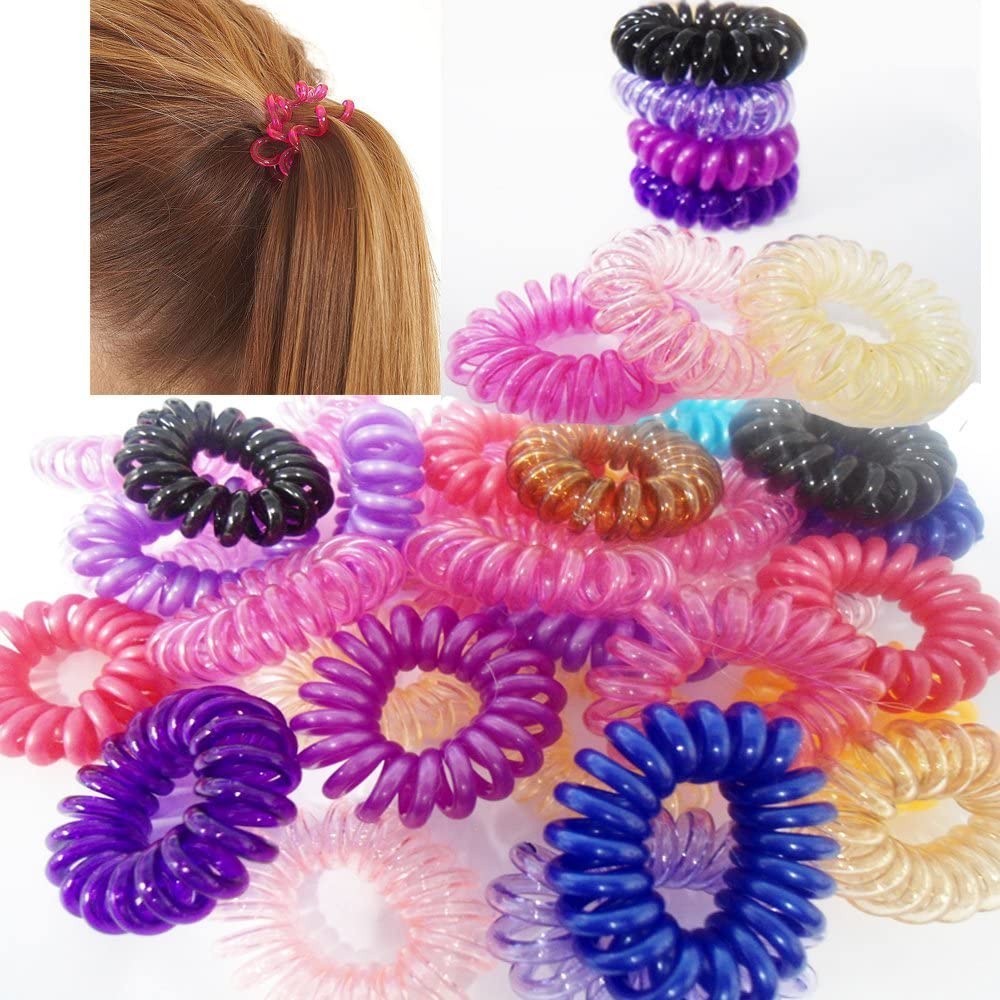 Kuncir Rambut Spiral Kecil / Ikat Rambut Kabel Spiral Mini