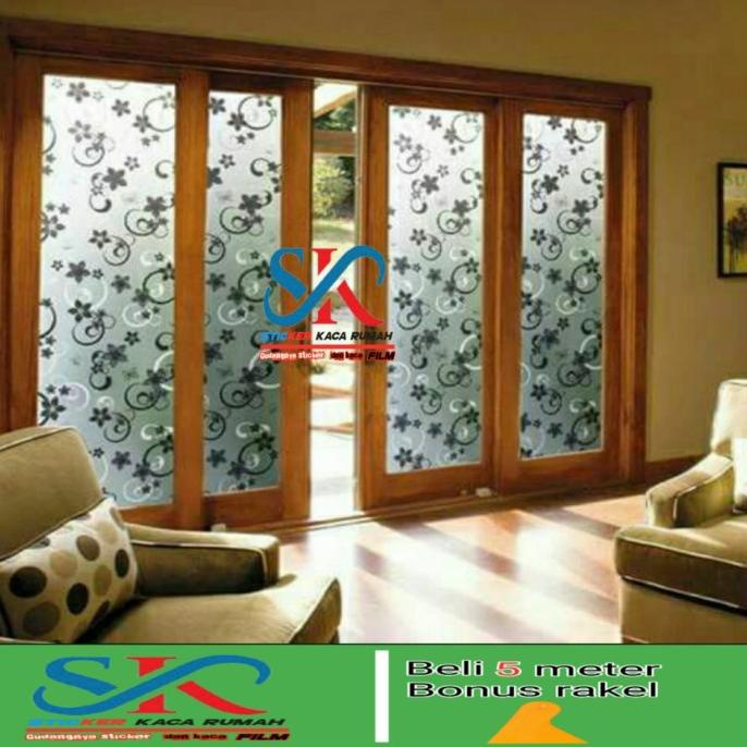 STICKER KACA MOTIF/ KACA FILM MOTIF/ SANBLAST MOTIF BATIK CEBONG