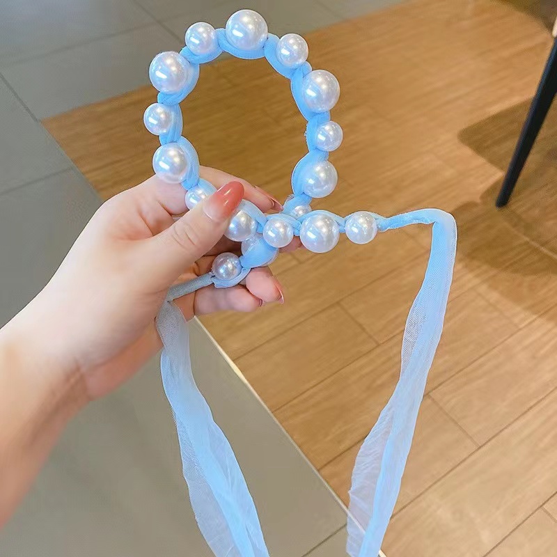 BANDO MUTIARA TULLE PANJANG / BANDO KOREA ANAK MUTIARA