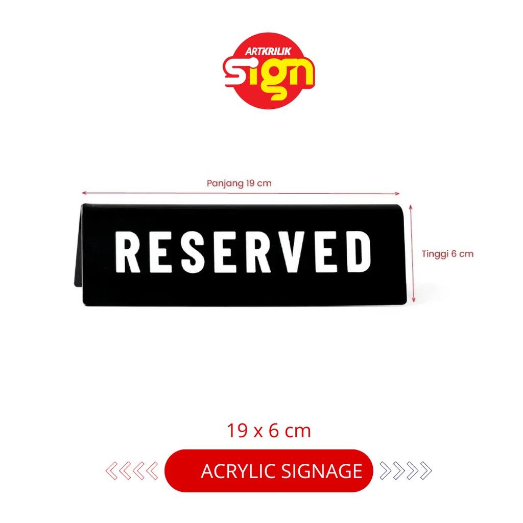 

PAPAN MEJA TANDA RESERVED | ACRYLIC RESERVED | PAPAN MEJA RESERVED