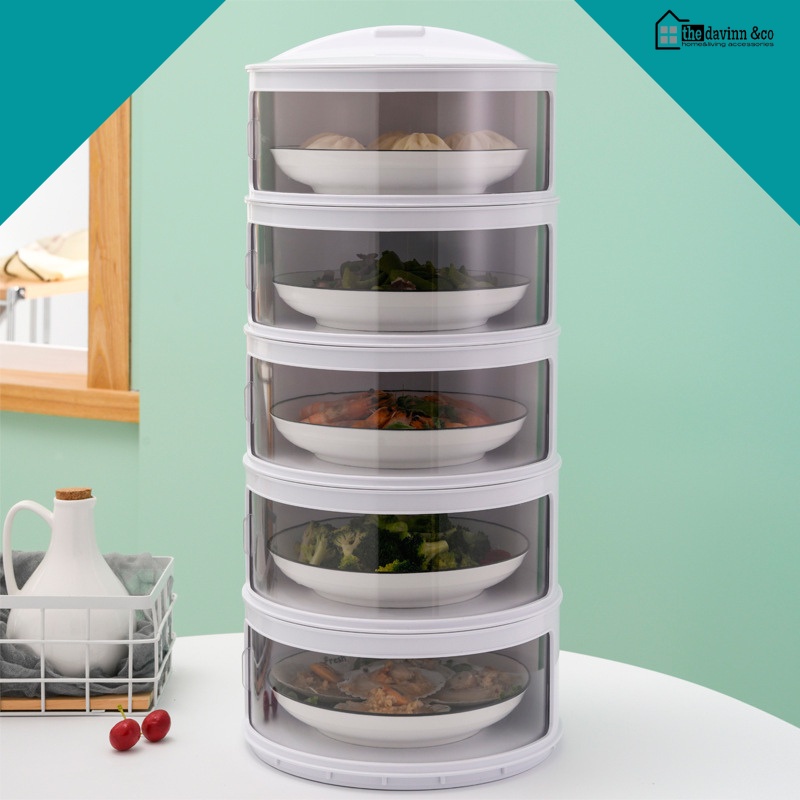 Tudung Saji 5 Susun Tempat Penyimpanan Makanan Sayur Dan Lauk Food Storage Penutup Makanan 5 Susun