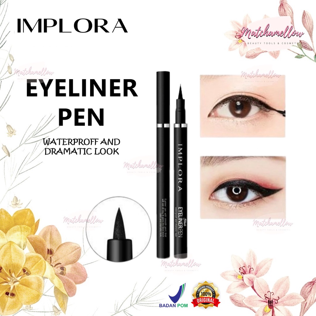 ❄️MATCHA❄️ IMPLORA BLACK EYELINER PEN WATERPROOF BPOM / IMPLORA EYELINER