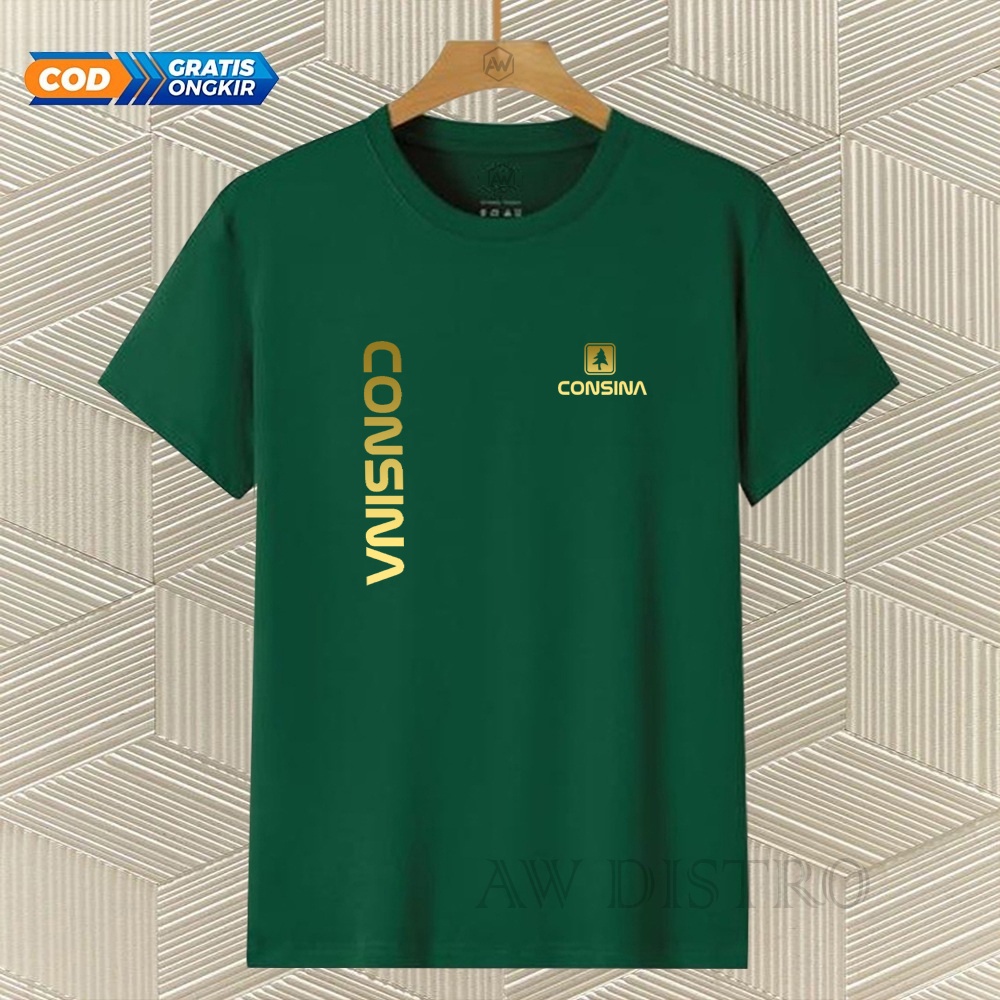 COD Baju Kaos Distro Csn Kirka Text Gold  Premium Quality Lengan Pendek