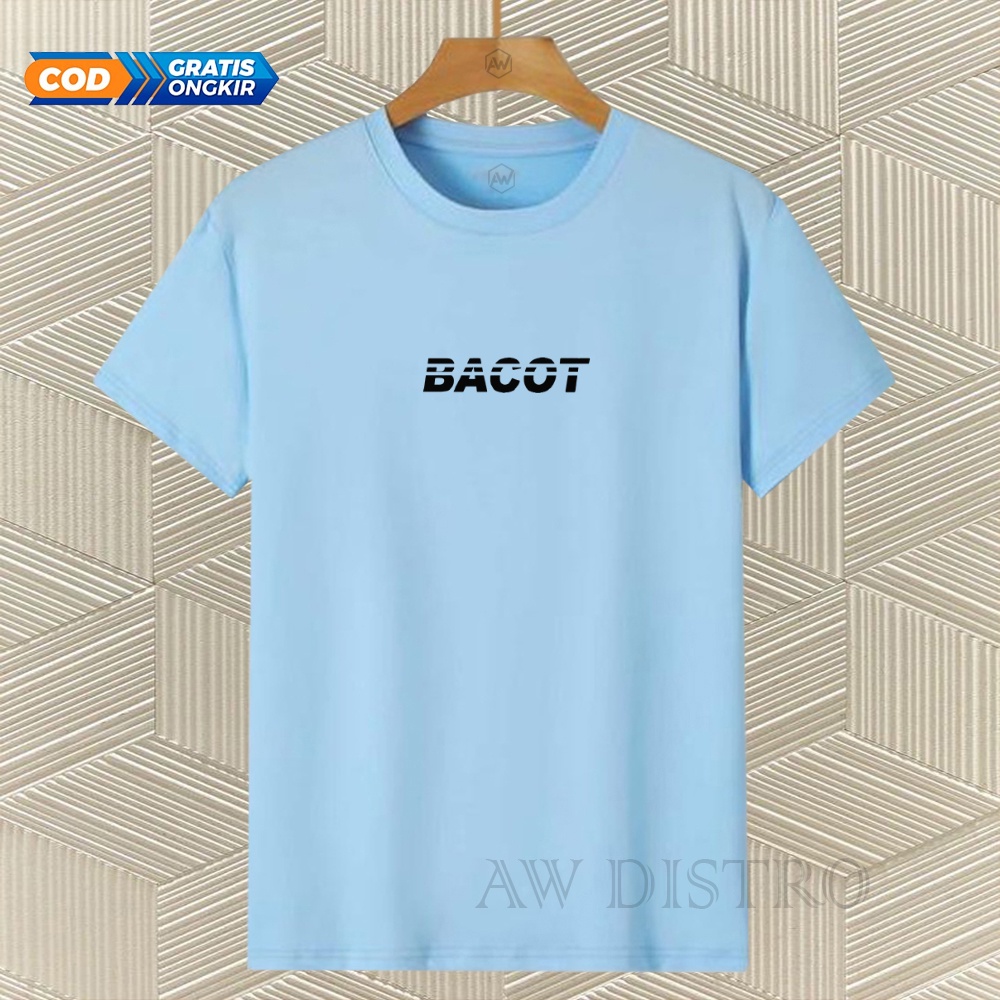 COD Baju Kaos Distro Bct Text Hitam Premium Quality Lengan Pendek