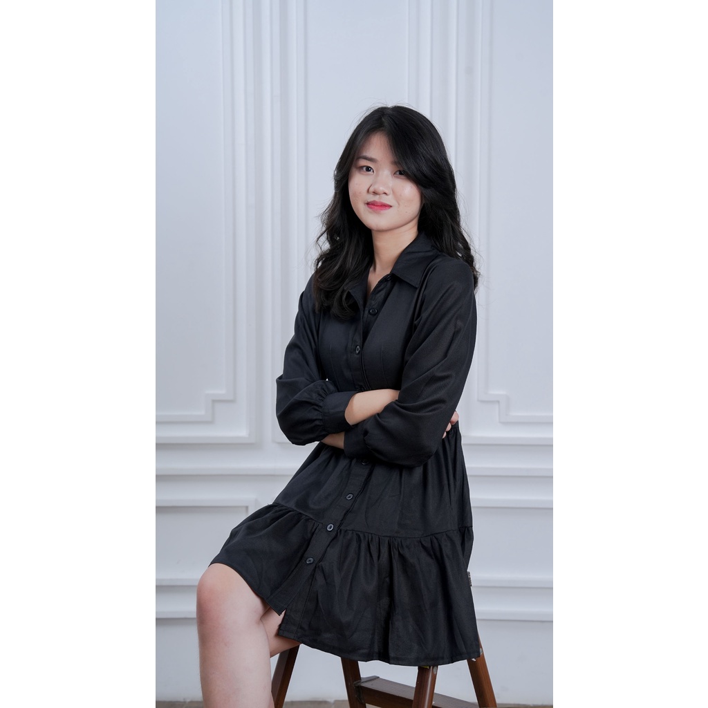 Rample Dress Wanita Lengan Panjang [M016]