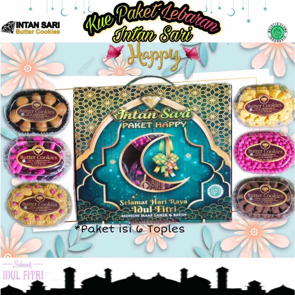 

THR LEBARAN INTAN SARI HAPPY PARCEL KUE KERING COKLAT HAMPERS IDULFITRI EID MUBARAK READY RAMADHAN