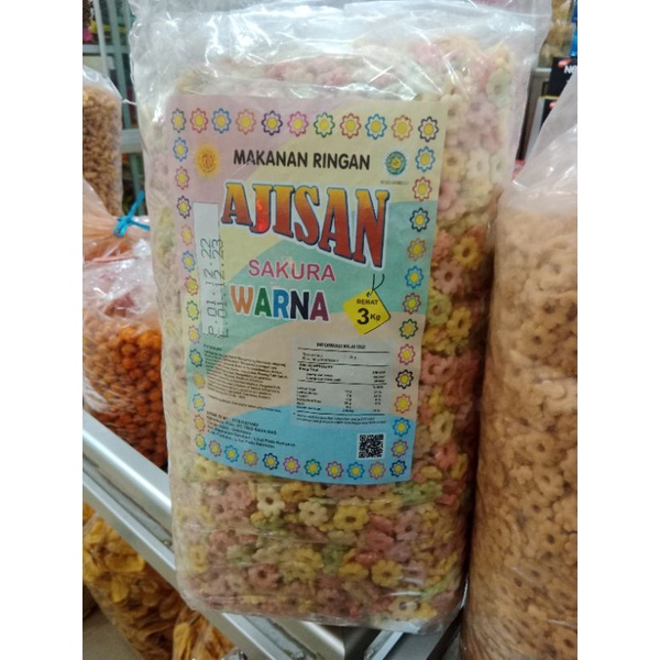 

snack bunga sakura warna 250 gr/kembang sakura snack kiloan