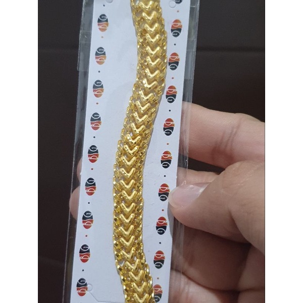 gelang victori lebar dubailook gold emas