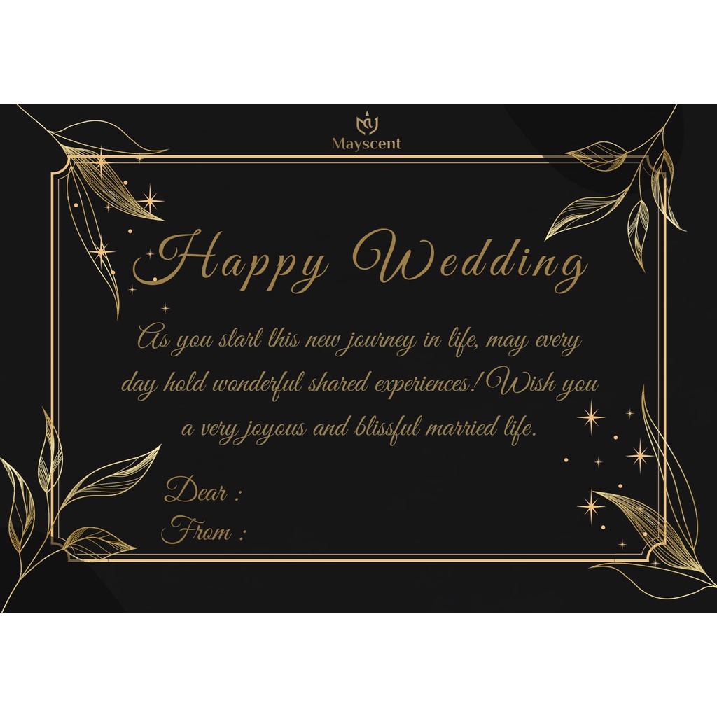 Mayscent Kartu Ucapan Greeting Card Gift Card Birthday Wedding Graduation Anniversary Eid Mubarak