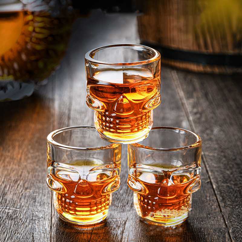 Gelas Shoot Tengkorak Whiskey Rock Glass Shot Skull Head Crystal M50