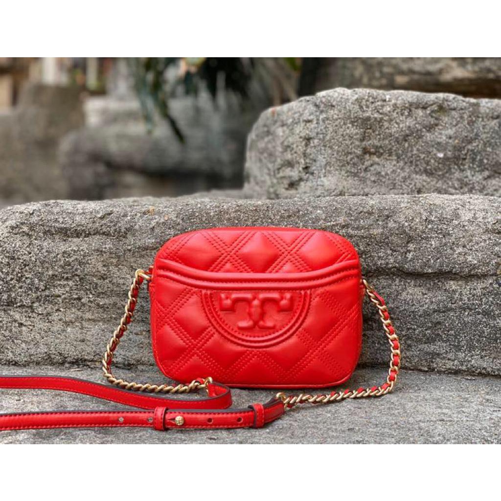 Tas TB Fleming Soft Camera Bag Red Merah Selempang Kecil Jalan Pesta Hadiah Kado Wanita Anak Perempu