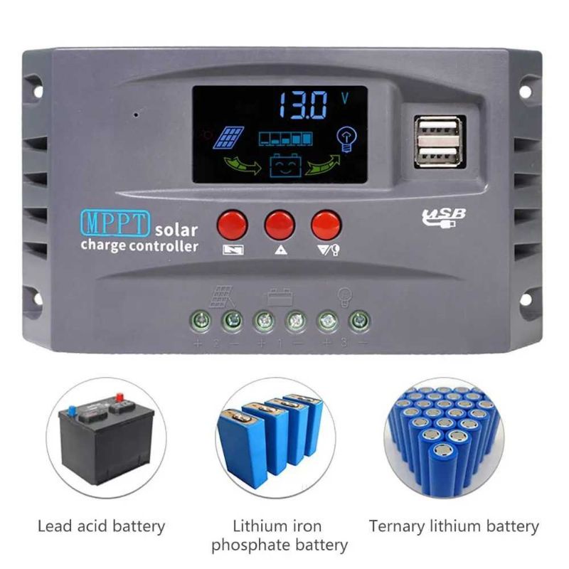 HXC 30A Solar Charge Controller MPPT 2 USB Automatic Identify 12V/24V - HXC3