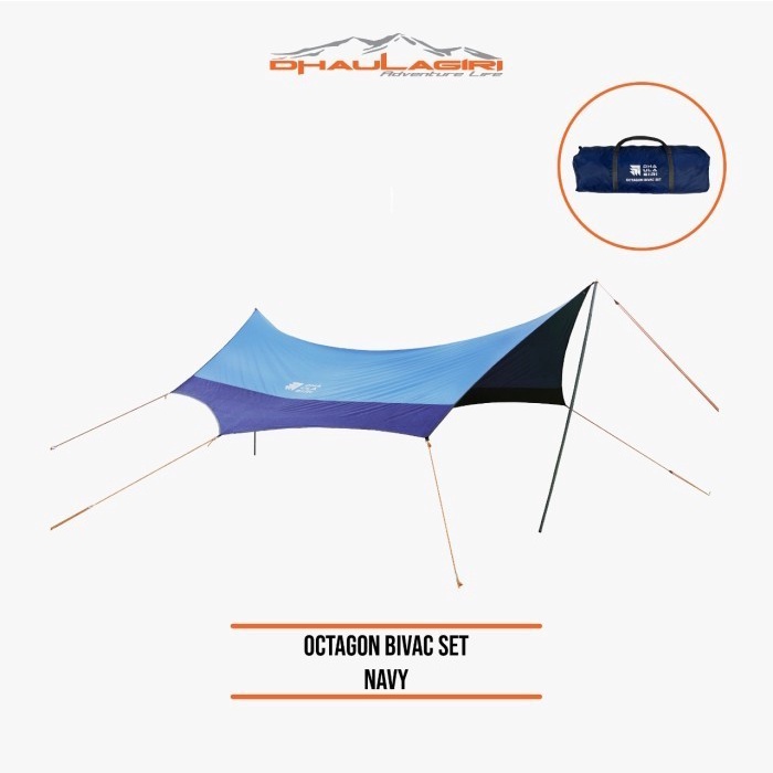 Flysheet Octagon Bivac Set Segi 8 Dhaulagiri Bivak Atap Tenda Camping Outdoor Free Tali Frame Pasak