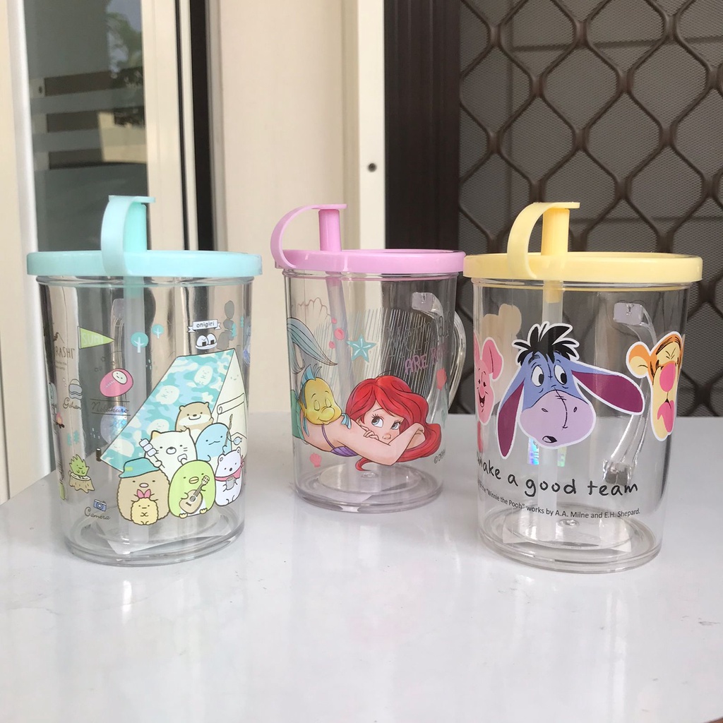 Gelas kecil disney mermaid sumikko winnie the pooh