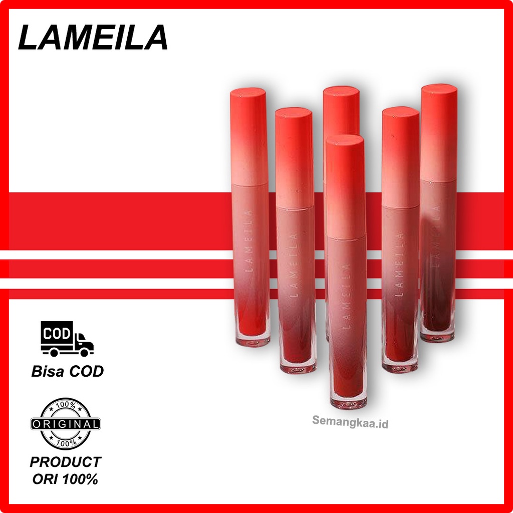 LAMEILA Lip Glaze Hot Pink Matte Lipstick Lip Gloss Lipstik Waterproof And Drable LA140