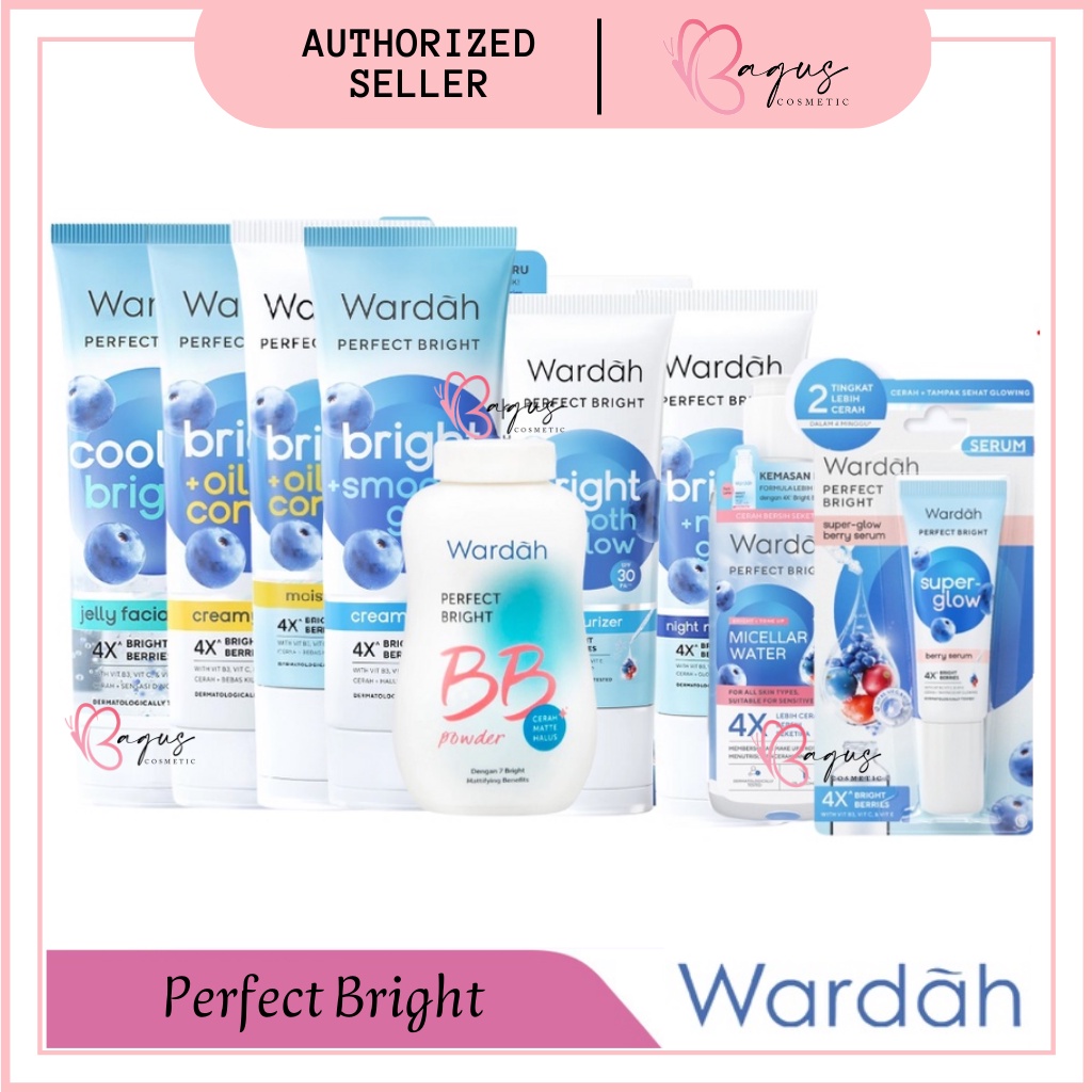 ⭐BAGUS⭐ WARDAH PERFECT BRIGHT BERRY | Foam / Moisturizer / Tone Up Cream / Micellar / BB Powder