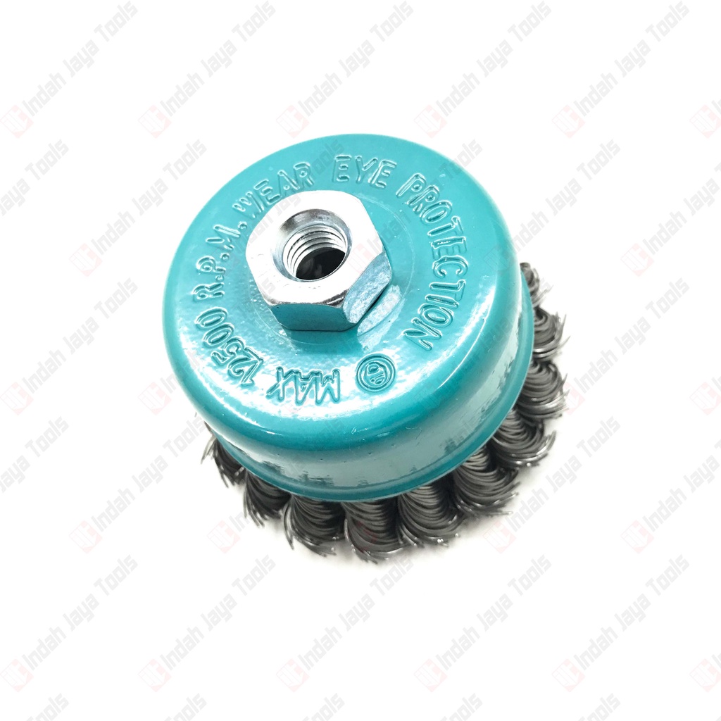 NRT-PRO Sikat Kawat Mangkok KEPANG 3&quot; - Cup Brush Gerinda Tangan M10