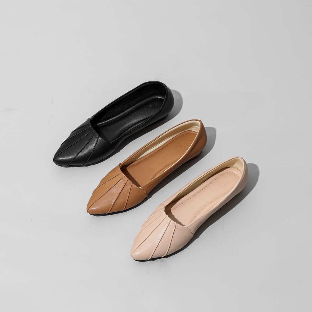 MONTELLA Olive Sepatu Flat Shoes Wanita