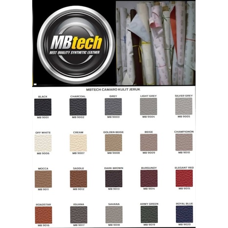 Kulit jok MBtech camaro polos / Bungkus jok asli MB tech motif jeruk lembaran