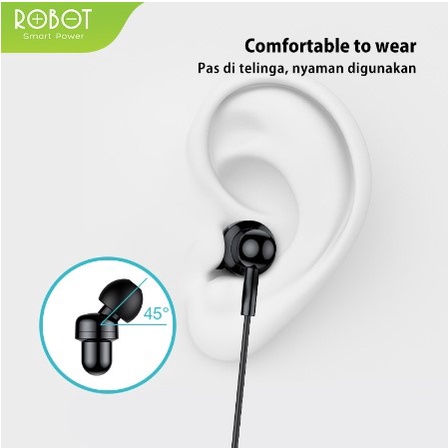 HEADSET ROBOT RE-20 RE20 WIRED EARPHONE BASS