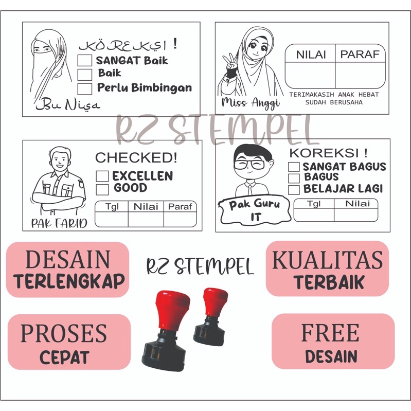 

Stempel Nilai Guru/ Stempel costum/ Stempel otomatis