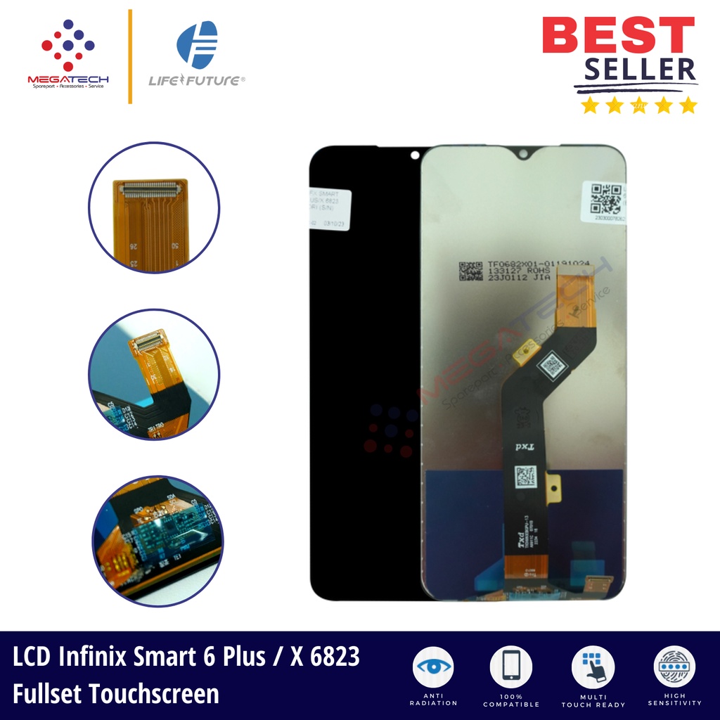 LCD Infinix Smart 6 Plus / X6823 Fullset Touchscreen - ORI