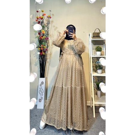 gamis brokat murah bandung/gamis konveksi produksi sendiri