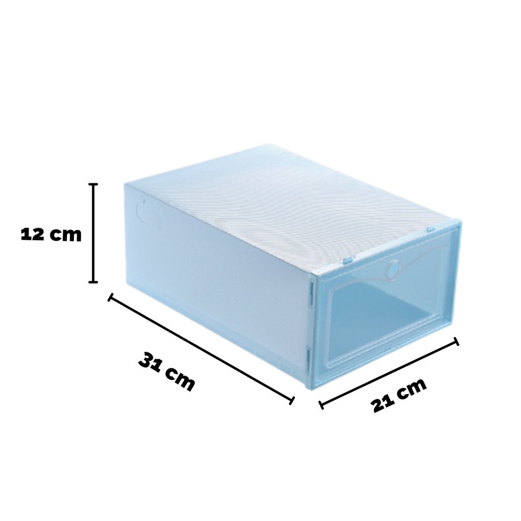 PHG - Kotak Sepatu Transparan Susun Model Laci / Rak Plastik Sepatu Multifungsi Perbox PCS #COD