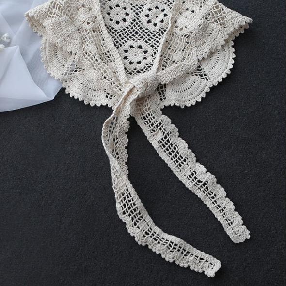 Beli cepaat Selendang Wanita Renda Aksesoris Wanita/Sastra Jepang dan Seni Diikat Renda Syal Katun W