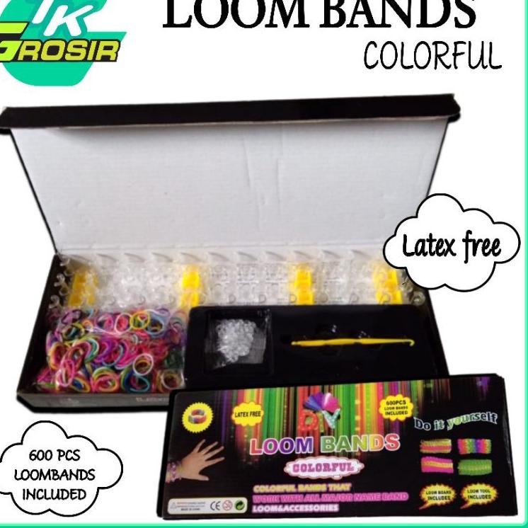 HOT diy loombands rainbow/mainan karet/mainan karet gelang