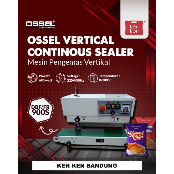 Mesin Sealer Vertical Continous Sealer Dbf/Fr 900 S Ossel Alat Press P